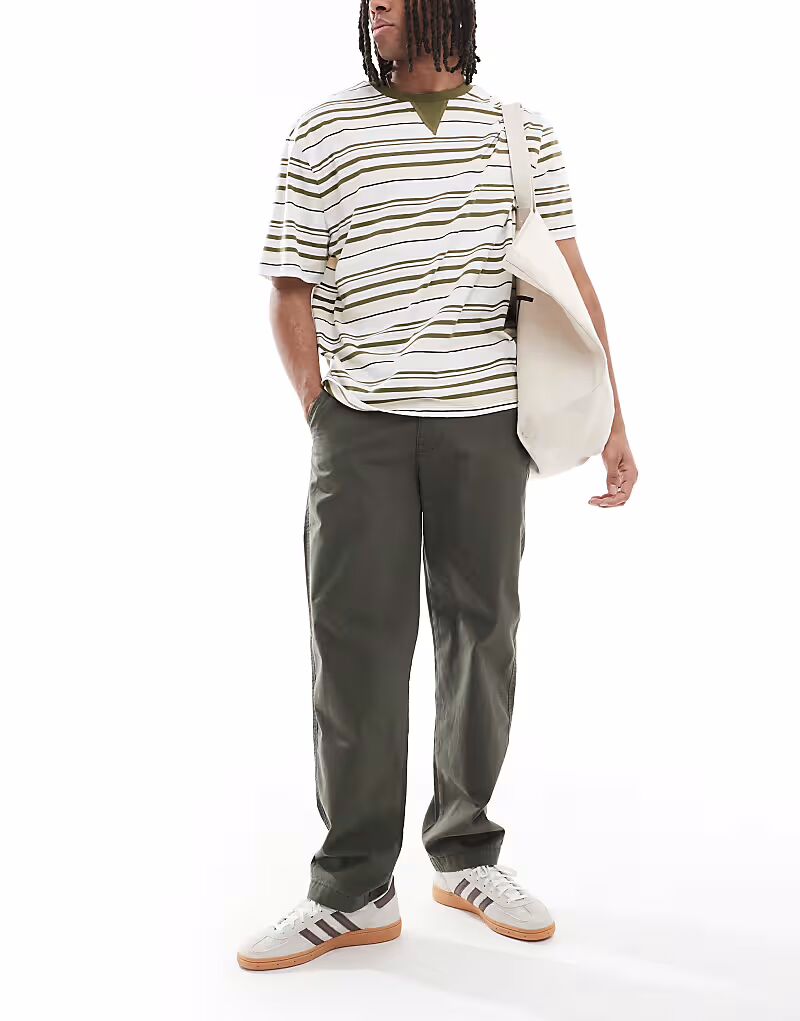 Levi's XX Easy свободные хлопчатобумажные льняные чиносы темно-зеленого цвета
Levi's XX Easy свободные хлопчатобумажные льняные чиносы темно-зеленого цвета