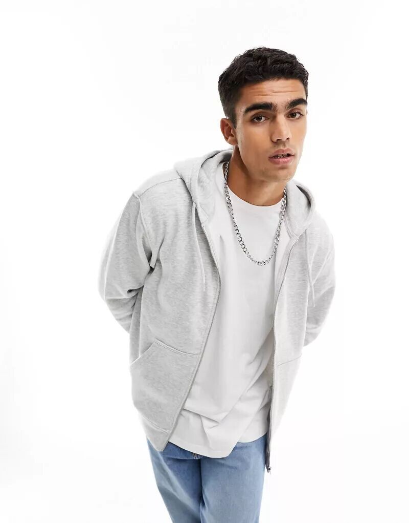 Серая толстовка на молнии Weekday Standard
Серая толстовка на молнии Weekday Standard