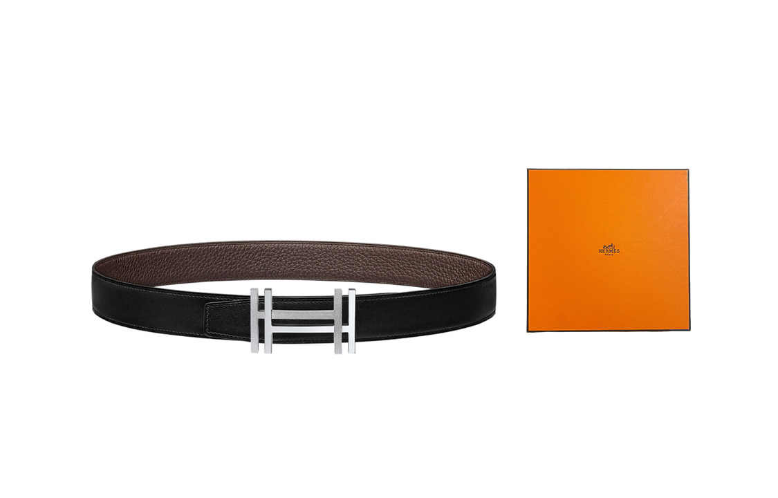 Кожаный ремень унисекс из телячьей кожи цвет шоколад/черный ширина 3,2 см HERMES
Кожаный ремень унисекс из телячьей кожи цвет шоколад/черный ширина 3,2 см HERMES