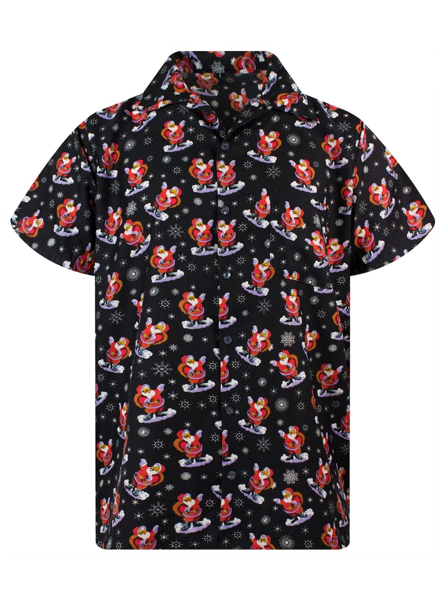 Рубашка на пуговицах классического кроя King Kameha Christmas Snow Santa, черный
Рубашка на пуговицах классического кроя King Kameha Christmas Snow Santa, черный