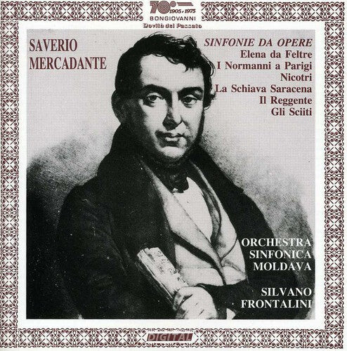 CD диск Mercadante / Frontalini, Silvano: Sinfonie Da Opere: Elena Da Feltre
CD диск Mercadante / Frontalini, Silvano: Sinfonie Da Opere: Elena Da Feltre