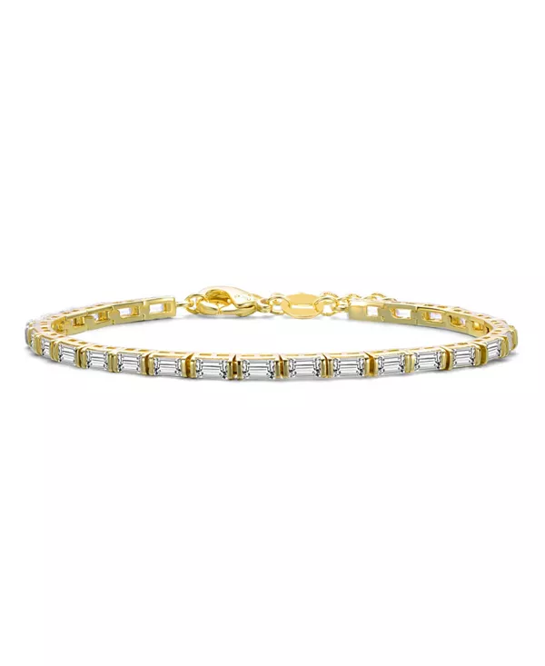 Теннисный браслет из стерлингового серебра 14 карат с позолотой и кубическим цирконием огранки «багет» Genevive, gold
Теннисный браслет из стерлингового серебра 14 карат с позолотой и кубическим цирконием огранки «багет» Genevive, gold