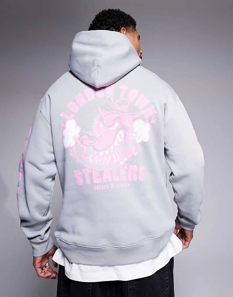 Толстовка с капюшоном с принтом «Лондон Таун» плотностью 320 г/м² серого цвета Cheats & Thieves
Толстовка с капюшоном с принтом «Лондон Таун» плотностью 320 г/м² серого цвета Cheats & Thieves