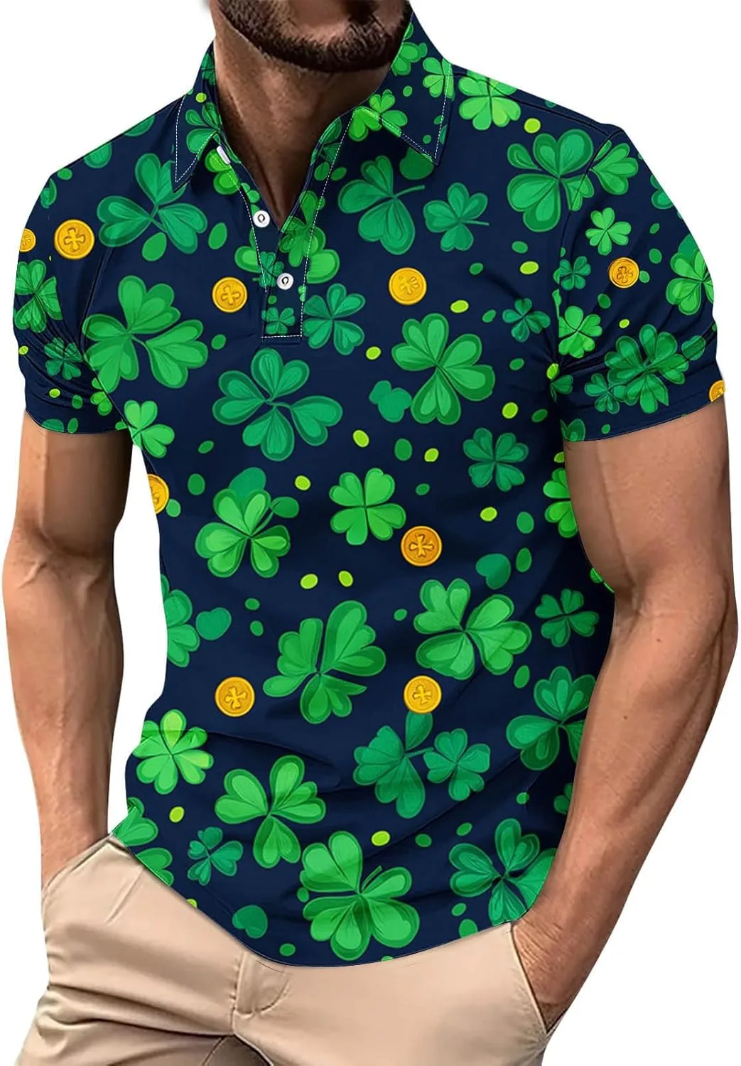 Мужская поло St Patricks Day с принтом в виде трилистника FOCLMP
Мужская поло St Patricks Day с принтом в виде трилистника FOCLMP