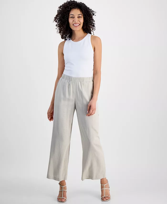 Укороченные брюки с текстурой и широкими штанинами на резинке JM Collection, коричневый/бежевый
Укороченные брюки с текстурой и широкими штанинами на резинке JM Collection, коричневый/бежевый