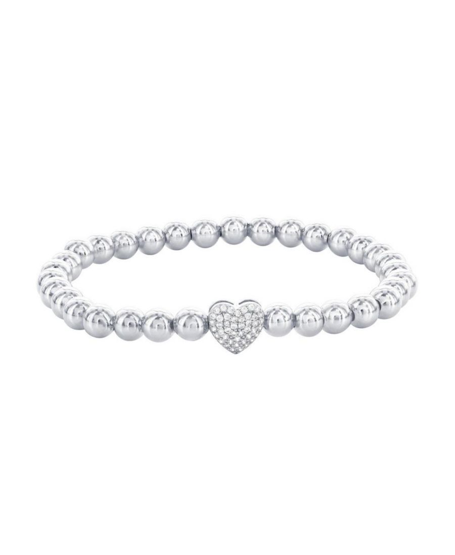 Браслет из стерлингового серебра с бусинами в форме сердца, украшенный фианитами Simona, Silver
Браслет из стерлингового серебра с бусинами в форме сердца, украшенный фианитами Simona, Silver
