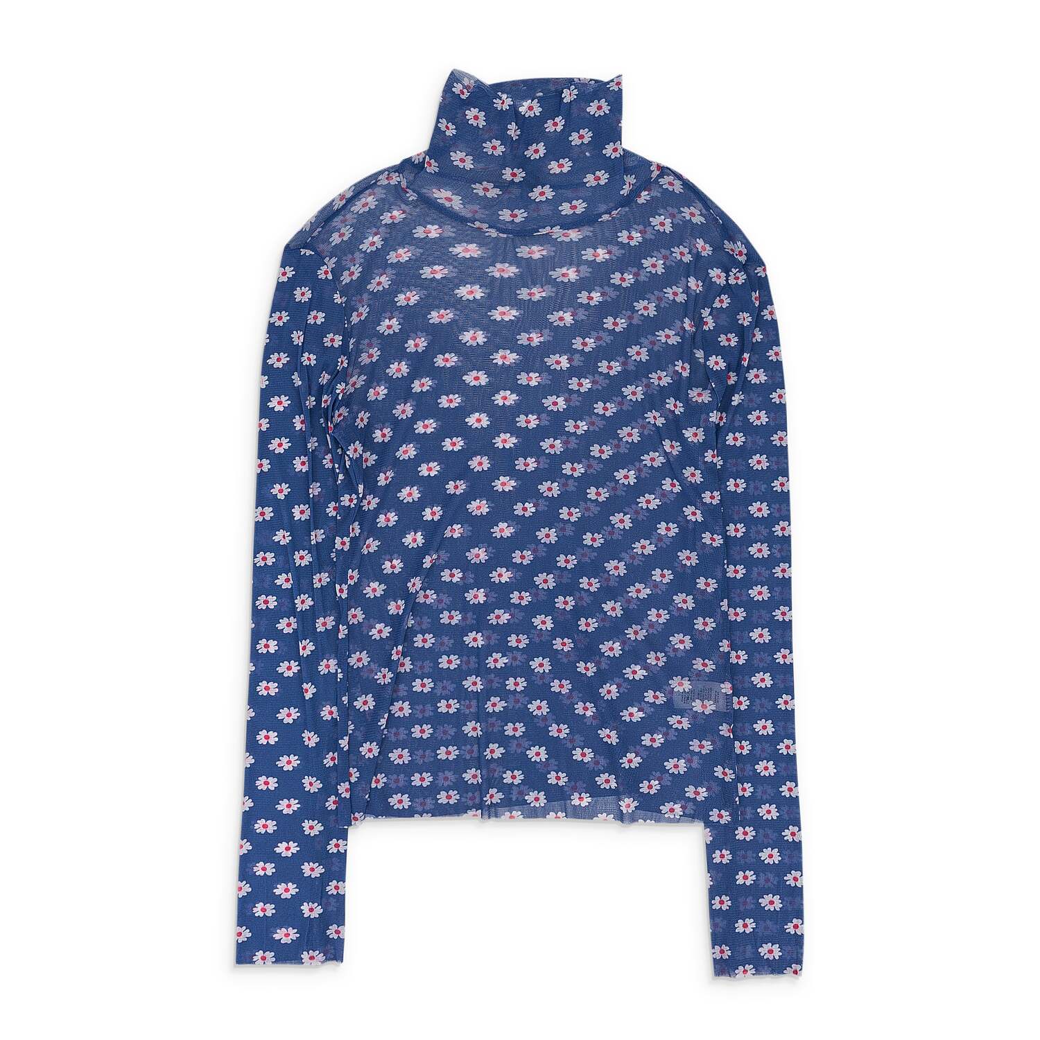 Синий свитер с водолазкой и цветочным принтом на сетке Callipygian
Синий свитер с водолазкой и цветочным принтом на сетке Callipygian