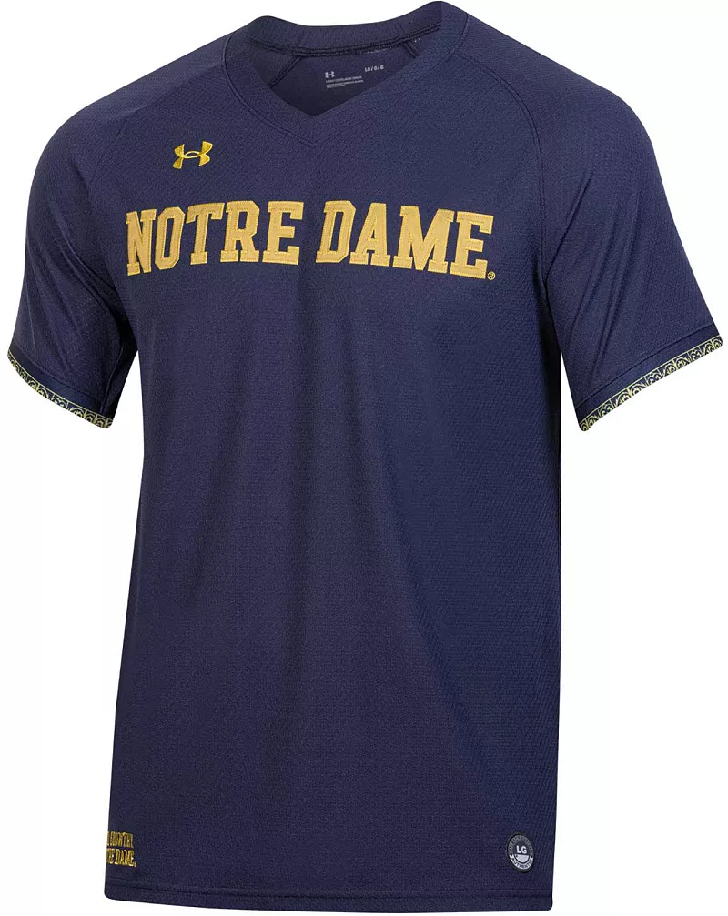 Мужская бейсбольная майка Under Armour Notre Dame Fighting Irish Navy 
Мужская бейсбольная майка Under Armour Notre Dame Fighting Irish Navy