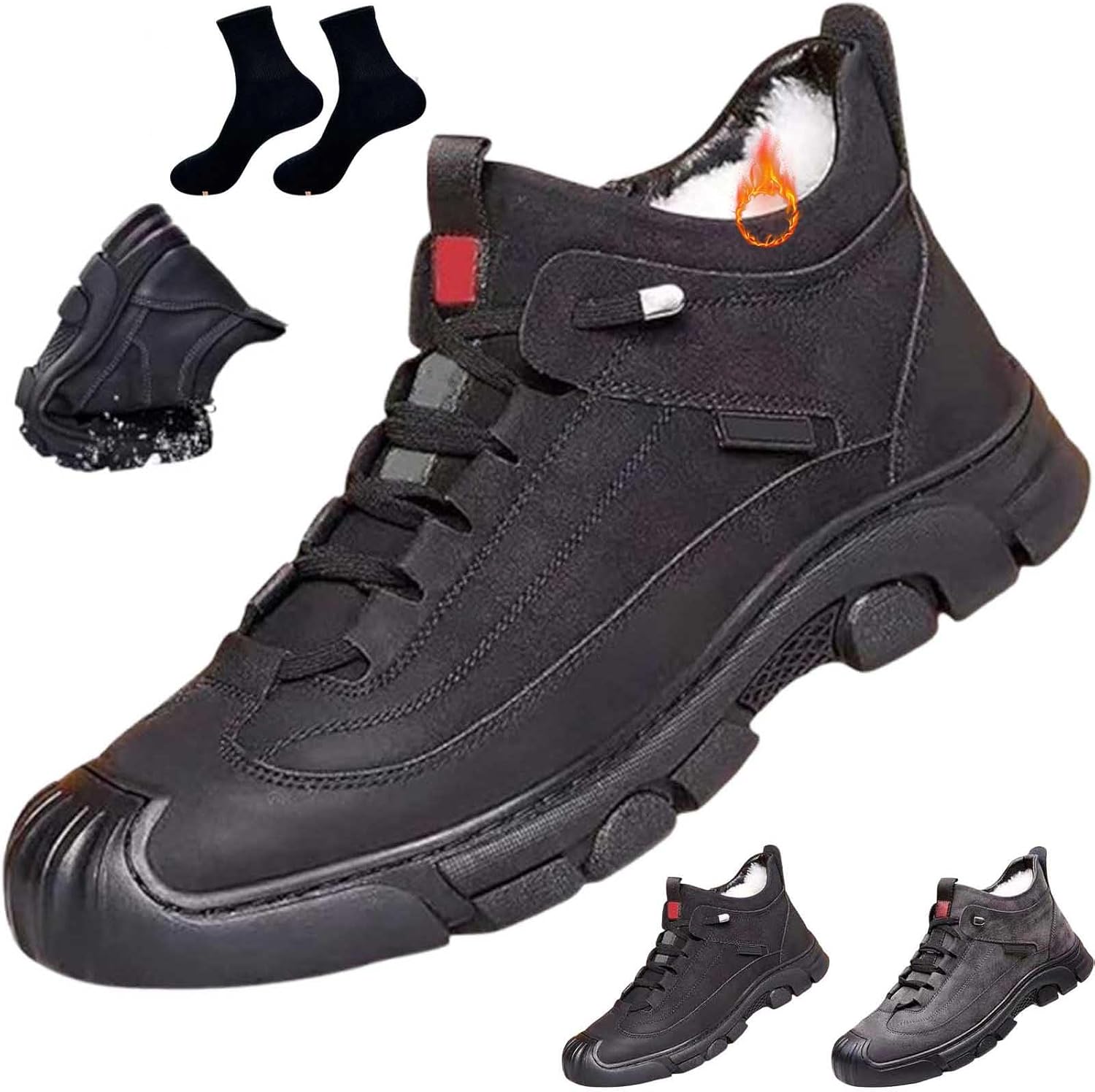 Мужские теплые ботинки GHTRHSB из флиса, зимние кожаные водонепроницаемые кроссовки с флисовой подкладкой, нескользящие снежные ботинки для походов, теплые ботильоны с искусственным мехом, черный
Мужские теплые ботинки GHTRHSB из флиса, зимние кожаные водонепроницаемые кроссовки с флисовой подкладкой, нескользящие снежные ботинки для походов, теплые ботильоны с искусственным мехом, черный