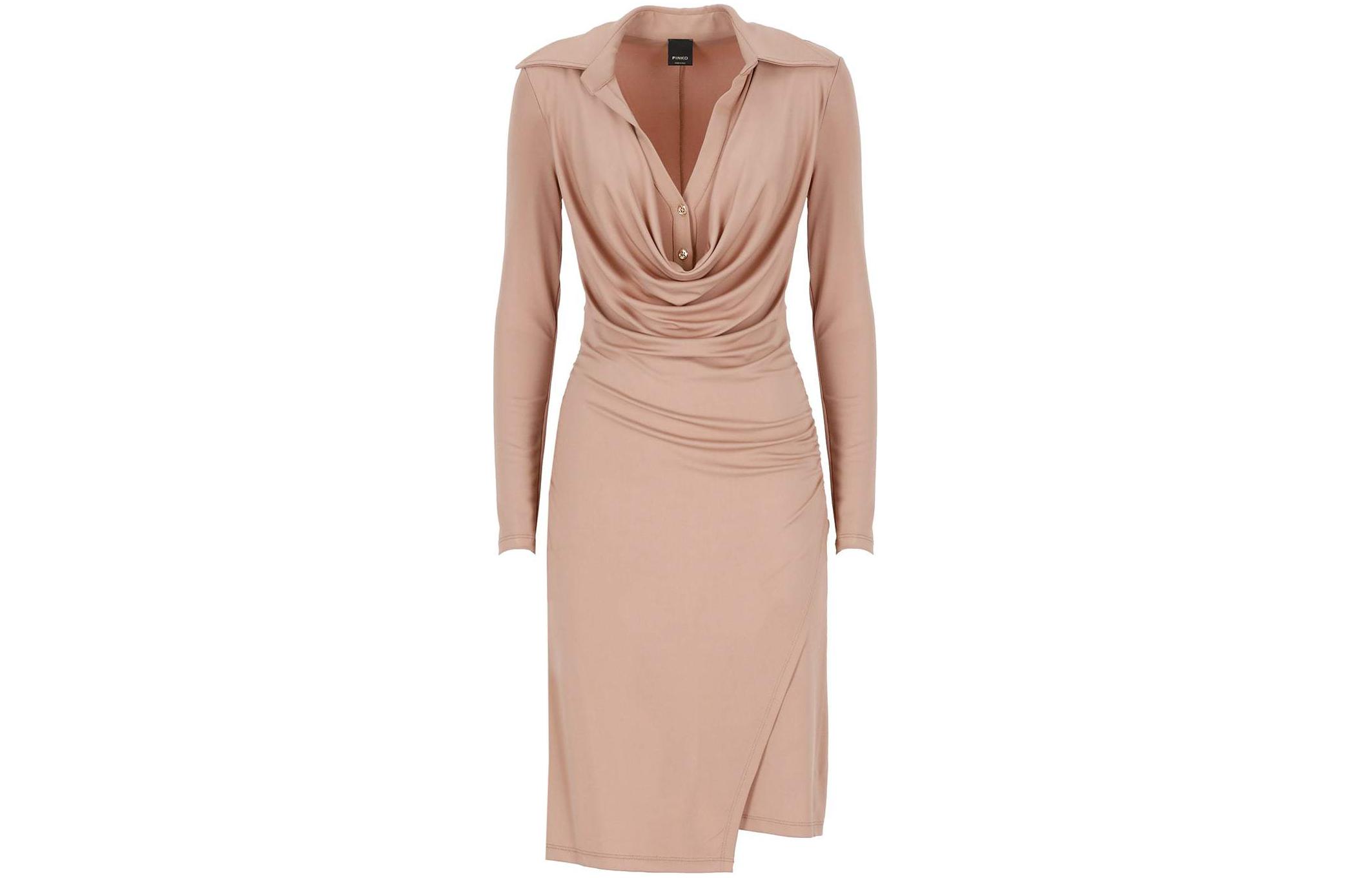 Длинное платье с длинными рукавами телесного розового цвета PINKO
Длинное платье с длинными рукавами телесного розового цвета PINKO