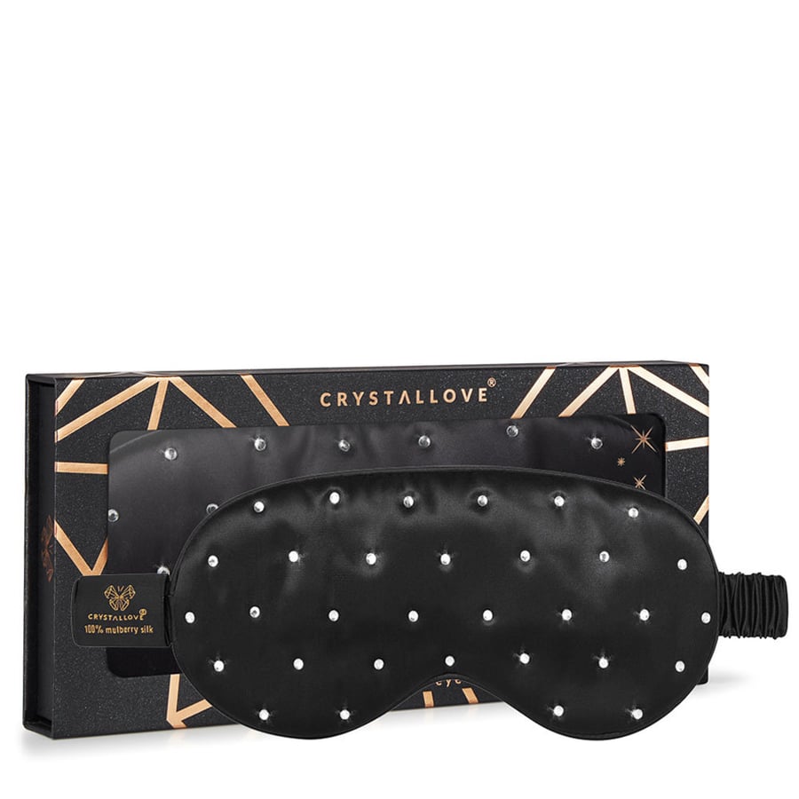 Шелковая маска для глаз CRYSTALLOVE с кристаллами - черная
Шелковая маска для глаз CRYSTALLOVE с кристаллами - черная