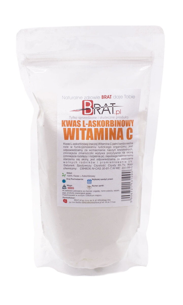 L-аскорбиновая кислота 500г Brat
L-аскорбиновая кислота 500г Brat