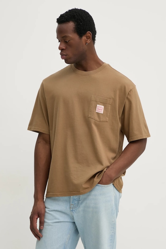Хлопковая футболка Levi'S, коричневый
Хлопковая футболка Levi'S, коричневый