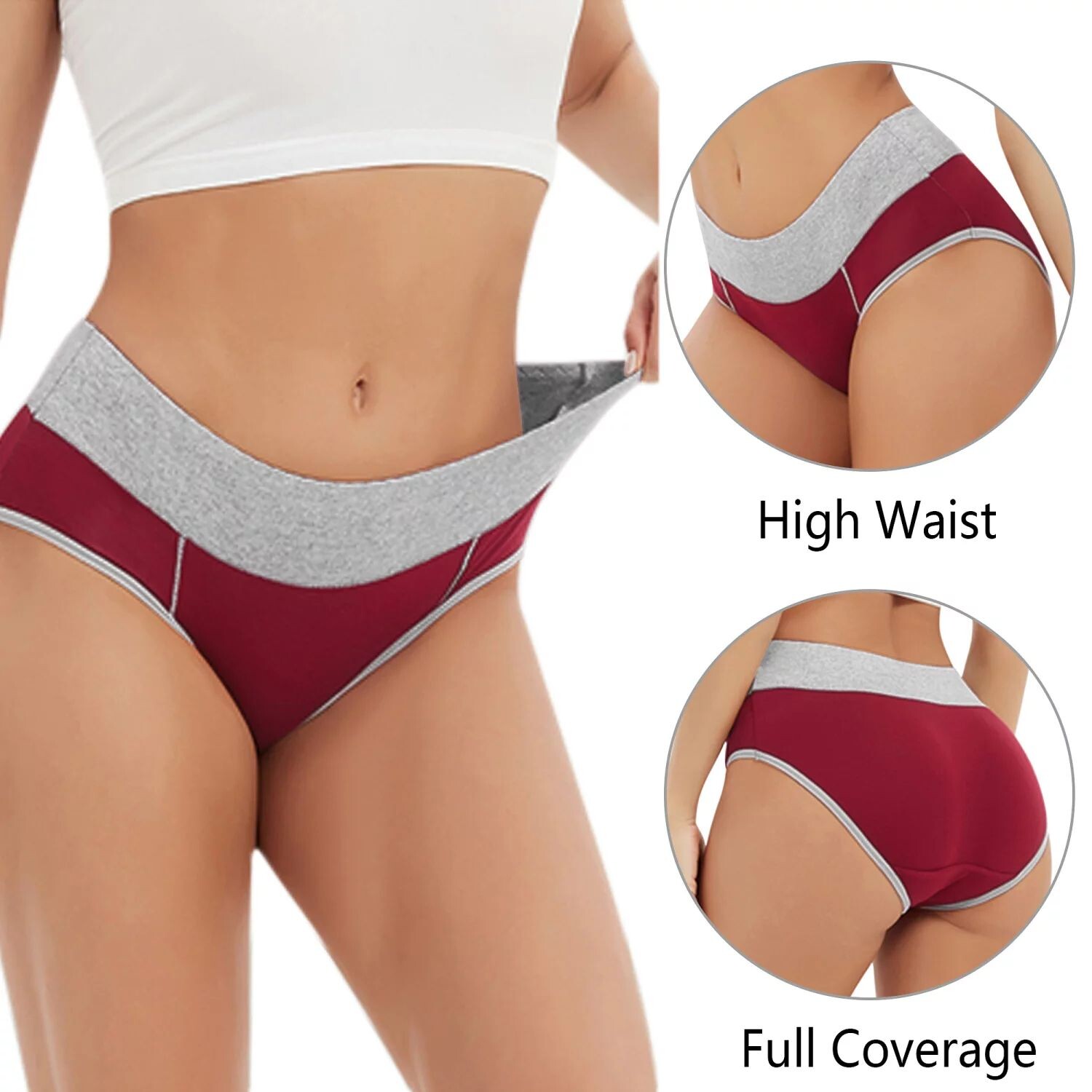 Agnes Orinda Женское эластичное нижнее белье с высокой посадкой, 5 пакетов Agnes Orinda 
Agnes Orinda Женское эластичное нижнее белье с высокой посадкой, 5 пакетов Agnes Orinda