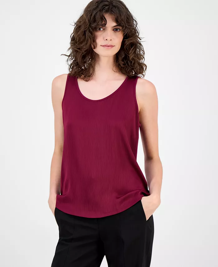 Женский топ без рукавов с гофрированным круглым вырезом Anne Klein, фиолетовый
Женский топ без рукавов с гофрированным круглым вырезом Anne Klein, фиолетовый
