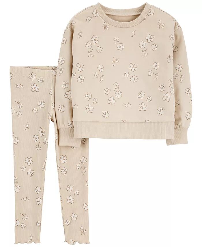 Комплект из 2 предметов: топ с цветочным принтом для девочек и эластичные леггинсы Carter's, коричневый/бежевый
Комплект из 2 предметов: топ с цветочным принтом для девочек и эластичные леггинсы Carter's, коричневый/бежевый