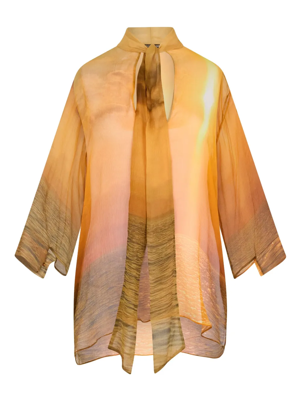 Шелковая блузка с принтом Roberto Cavalli, оранжевый
Шелковая блузка с принтом Roberto Cavalli, оранжевый