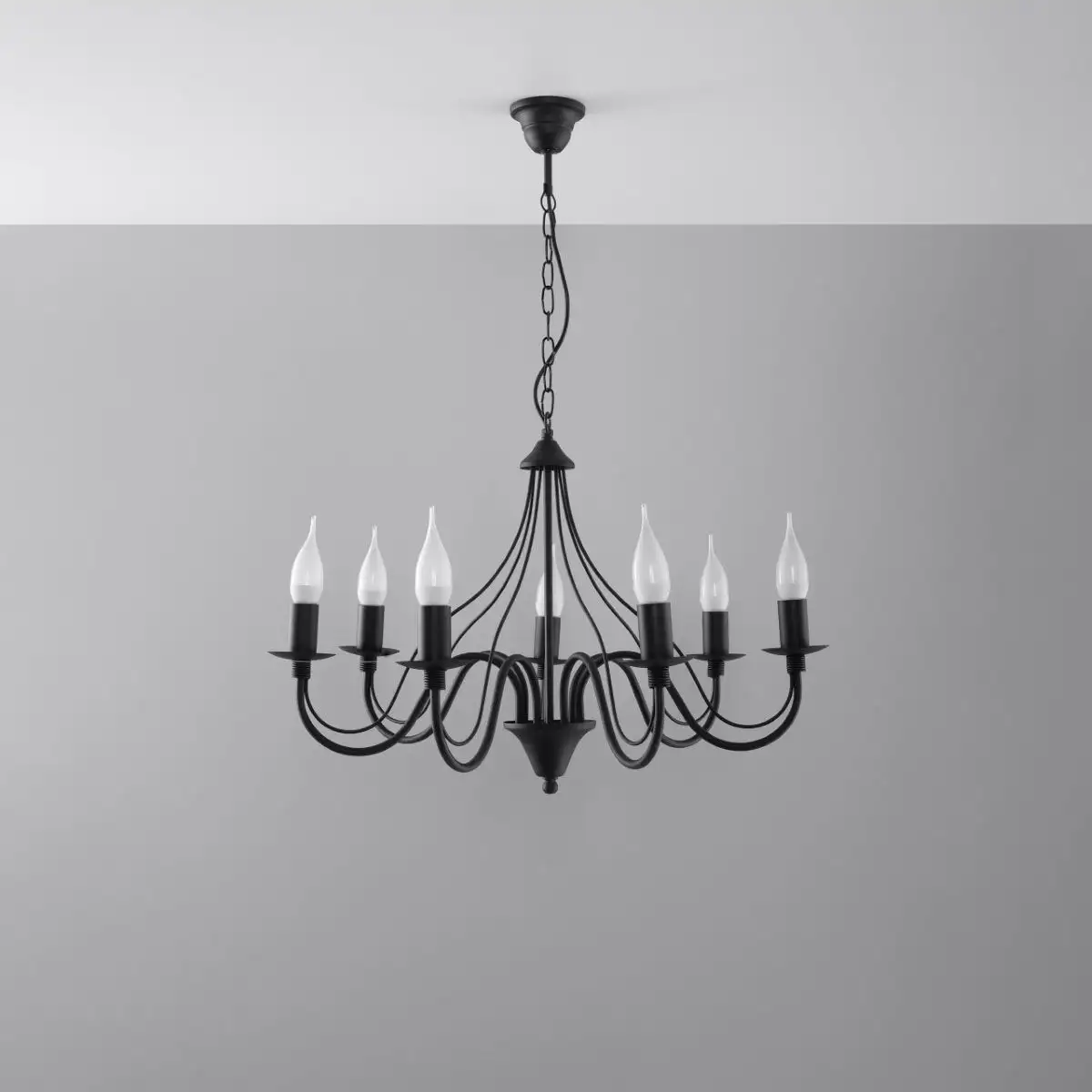 SOLLUX люстра "MINERWA", 7 языков пламени, лампа E14 | без лампы, слякотный режим SOLLUX lighting Высота: 80 см, черный
SOLLUX люстра "MINERWA", 7 языков пламени, лампа E14 | без лампы, слякотный режим SOLLUX lighting Высота: 80 см, черный