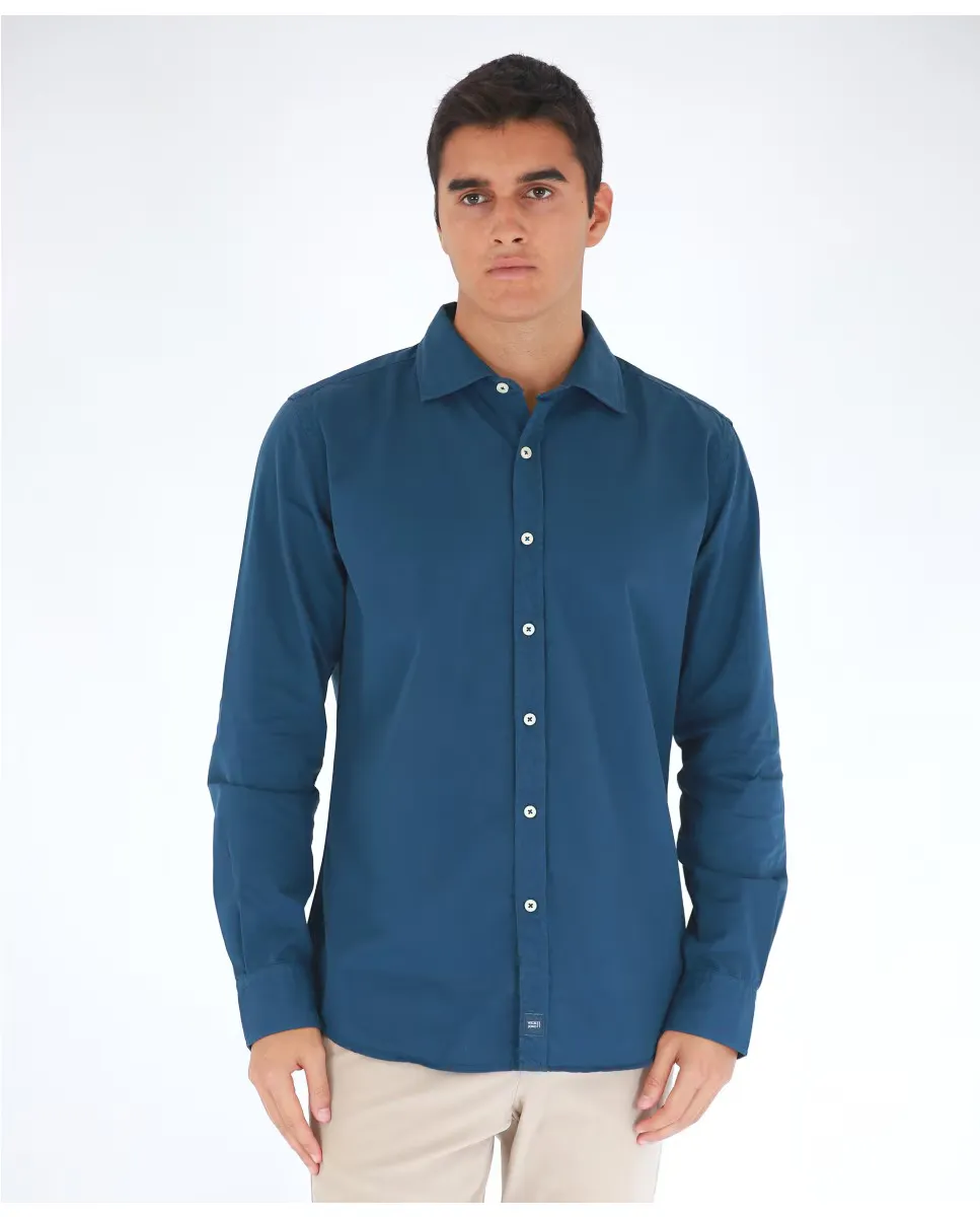 Мужская повседневная хлопковая рубашка, мягкая, приталенная, однотонная, темно-синего цвета Wickett Jones, темно-синий
Мужская повседневная хлопковая рубашка, мягкая, приталенная, однотонная, темно-синего цвета Wickett Jones, темно-синий