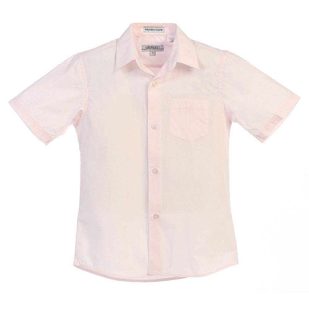 Детская однотонная классическая рубашка Gioberti с короткими рукавами, розовый
Детская однотонная классическая рубашка Gioberti с короткими рукавами, розовый