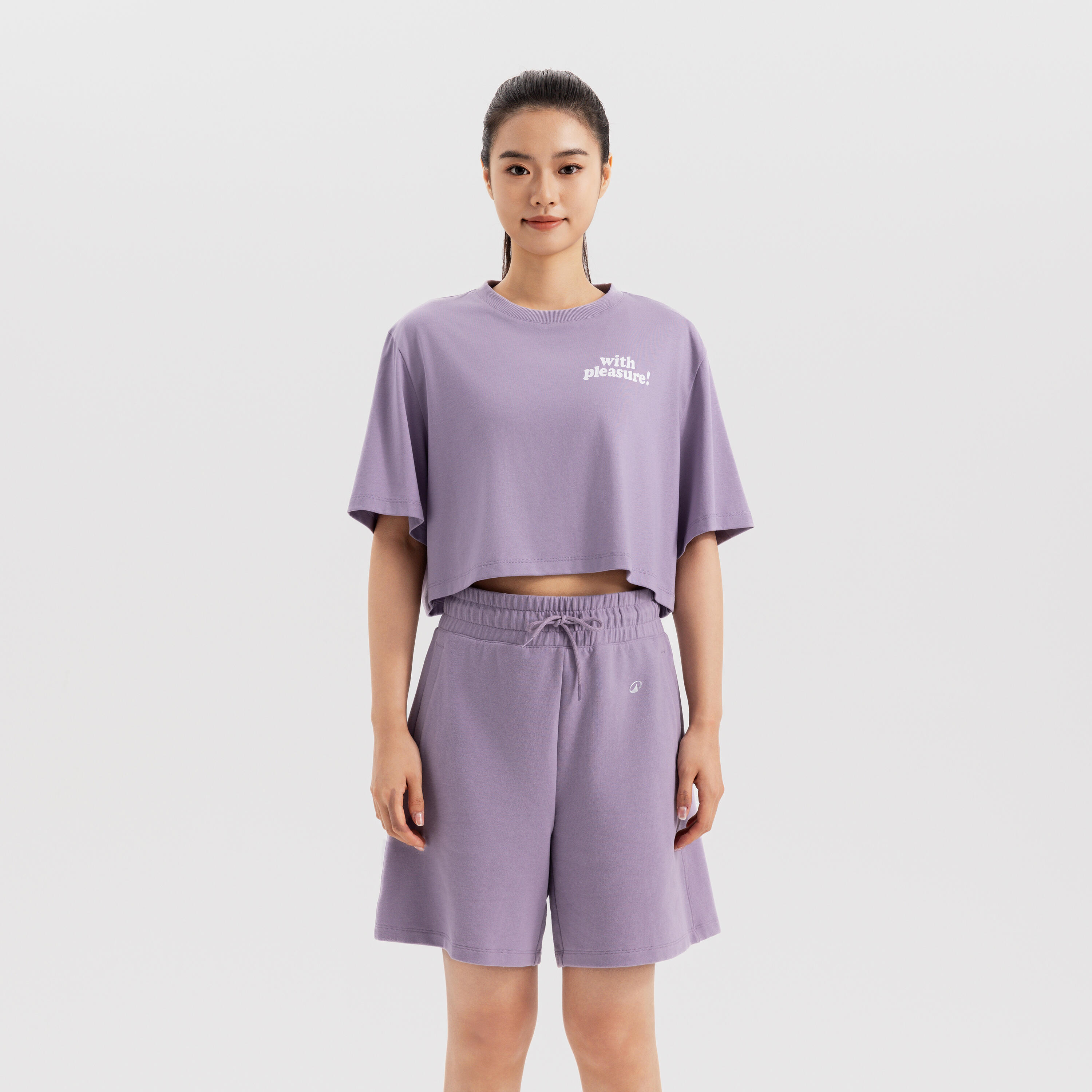 Женская базовая тренировочная футболка Domyos с принтом дымчато-фиолетового цвета
Женская базовая тренировочная футболка Domyos с принтом дымчато-фиолетового цвета