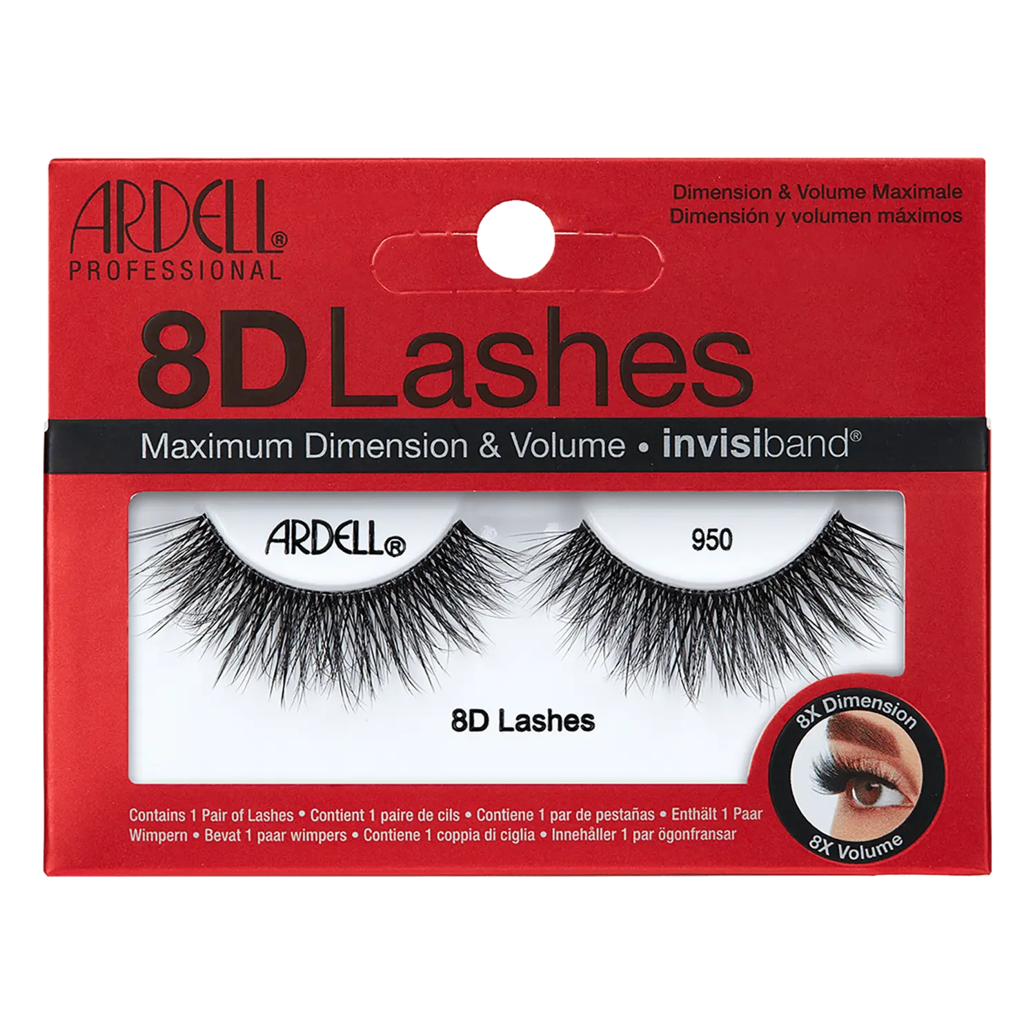 Накладные ресницы на полоске Ardell 8D Lashes 950, 1 упаковка
Накладные ресницы на полоске Ardell 8D Lashes 950, 1 упаковка