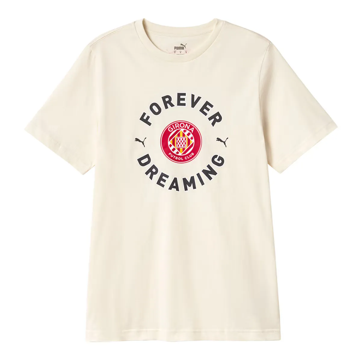 Футболка Forever.Dreaming Tee Girona FC Puma унисекс, бежевый 
Футболка Forever.Dreaming Tee Girona FC Puma унисекс, бежевый
