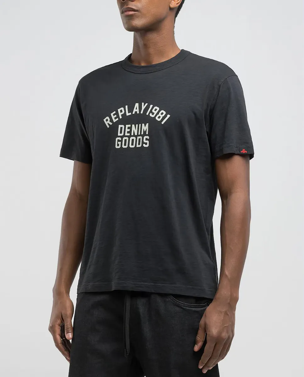 Мужская футболка с коротким рукавом и круглым вырезом Replay, черный
Мужская футболка с коротким рукавом и круглым вырезом Replay, черный