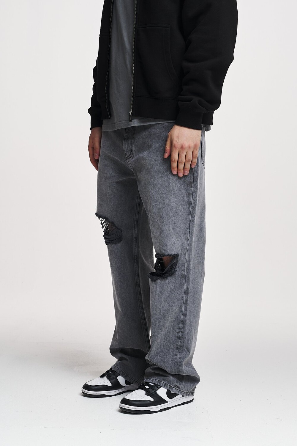 Джинсы-бойфренды ANDUIN RIPPED BAGGY 2Y Studios, серый деним
Джинсы-бойфренды ANDUIN RIPPED BAGGY 2Y Studios, серый деним