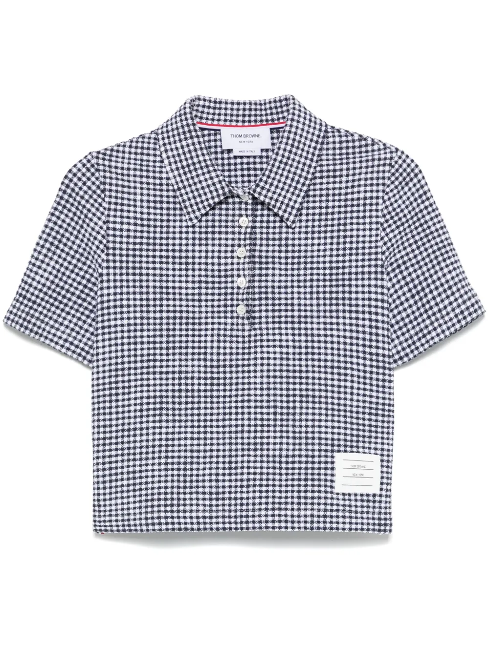 Твидовая рубашка поло в клетку гингем THOM BROWNE, синий
Твидовая рубашка поло в клетку гингем THOM BROWNE, синий