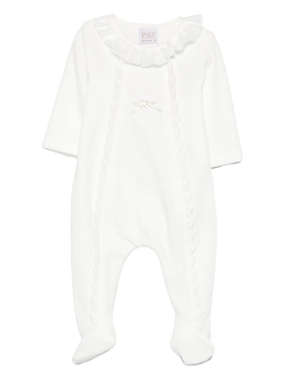 Гофрированный кружевной комбинезон для новорожденного Paz Rodriguez, белый
Гофрированный кружевной комбинезон для новорожденного Paz Rodriguez, белый