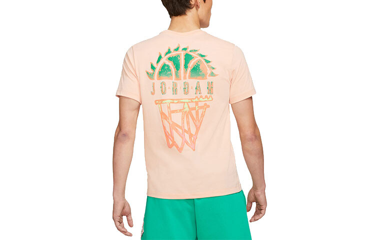 Футболка мужская оранжевая/розовая Jordan, оранжевый 
Футболка мужская оранжевая/розовая Jordan, оранжевый