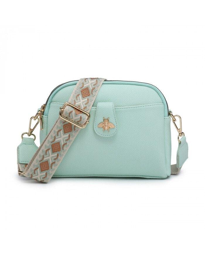 Сумка через плечо с холщовым ремешком Bee Badge и двумя секциями на молнии JFY, зеленый
Сумка через плечо с холщовым ремешком Bee Badge и двумя секциями на молнии JFY, зеленый