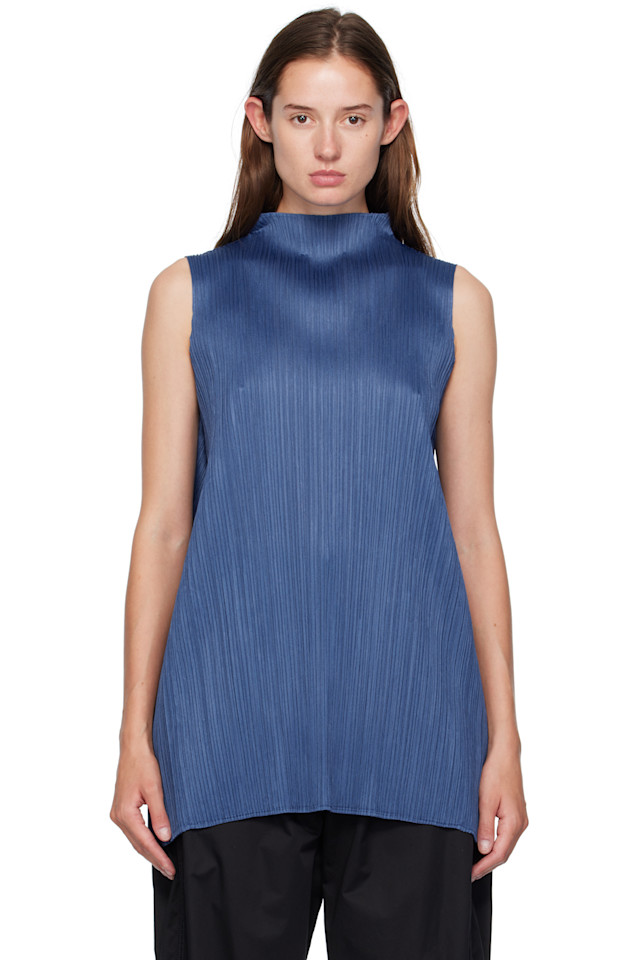 Pleats Please Issey Miyake Верхняя часть абажура темно-синего цвета
Pleats Please Issey Miyake Верхняя часть абажура темно-синего цвета