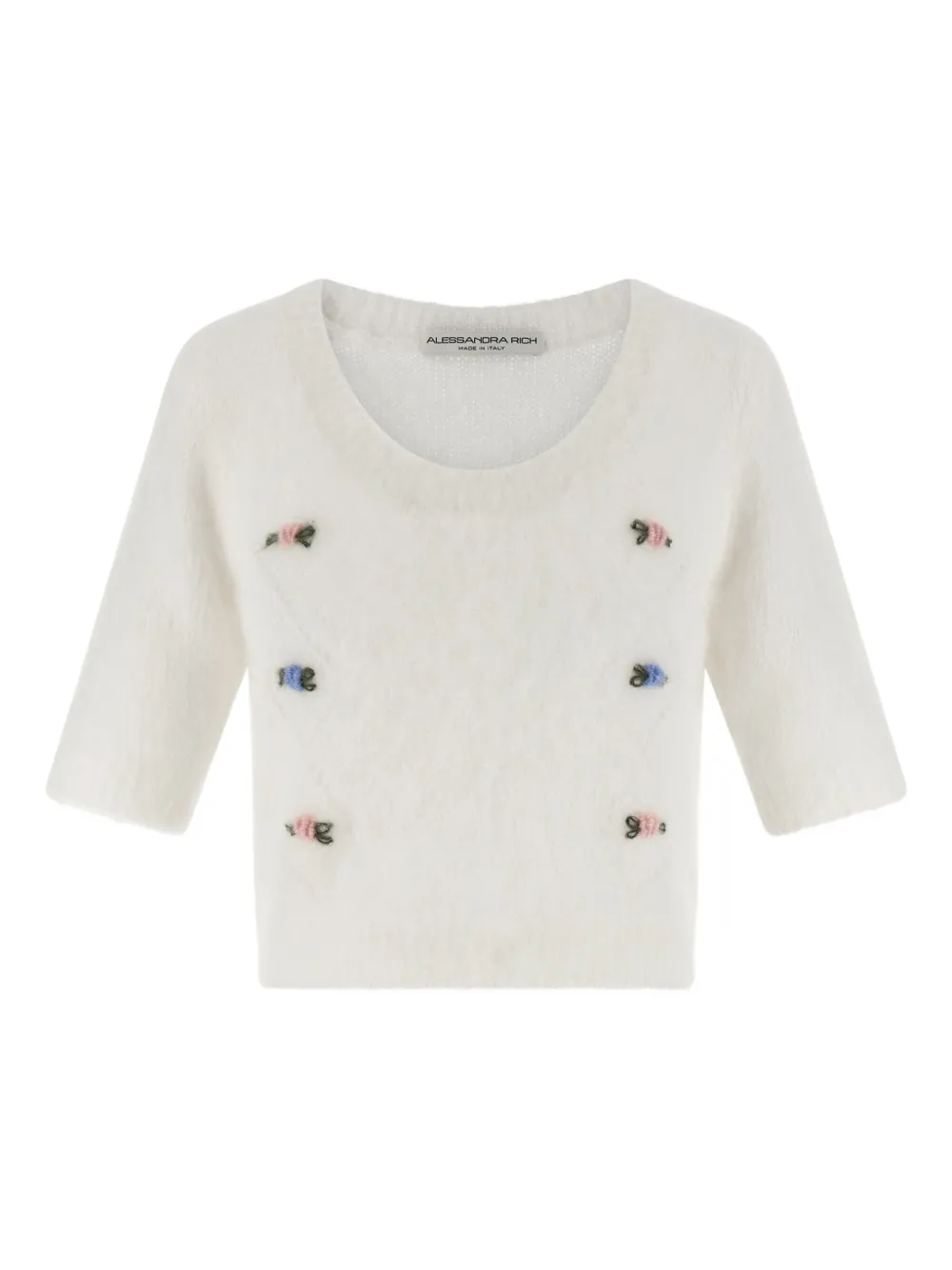 Свитер с вышивкой Alessandra Rich, белый
Свитер с вышивкой Alessandra Rich, белый
