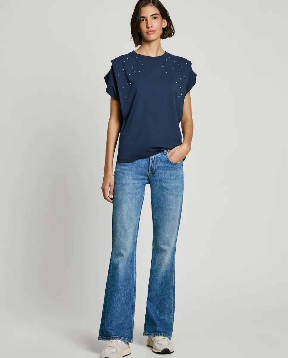 Женские расклешенные джинсы Venus со средней посадкой и эффектом потертости Pepe Jeans, синий
Женские расклешенные джинсы Venus со средней посадкой и эффектом потертости Pepe Jeans, синий