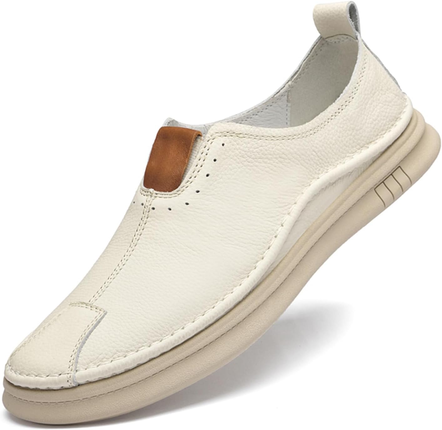 Мужские повседневные туфли из натуральной кожи, дышащие, сникерсы, лоферы без шнурков Abborora, бежевый
Мужские повседневные туфли из натуральной кожи, дышащие, сникерсы, лоферы без шнурков Abborora, бежевый