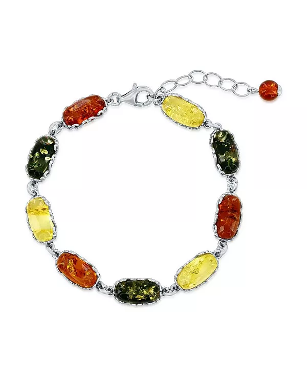 Браслет из стерлингового серебра с разноцветным овальным янтарем Caribbean Treasures, amber
Браслет из стерлингового серебра с разноцветным овальным янтарем Caribbean Treasures, amber
