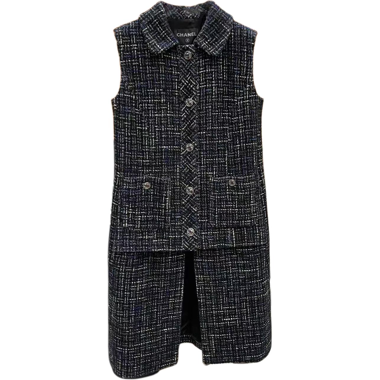 CHANEL Премиальная ручной работы мастерская жилетка женская черная, Black
CHANEL Премиальная ручной работы мастерская жилетка женская черная, Black