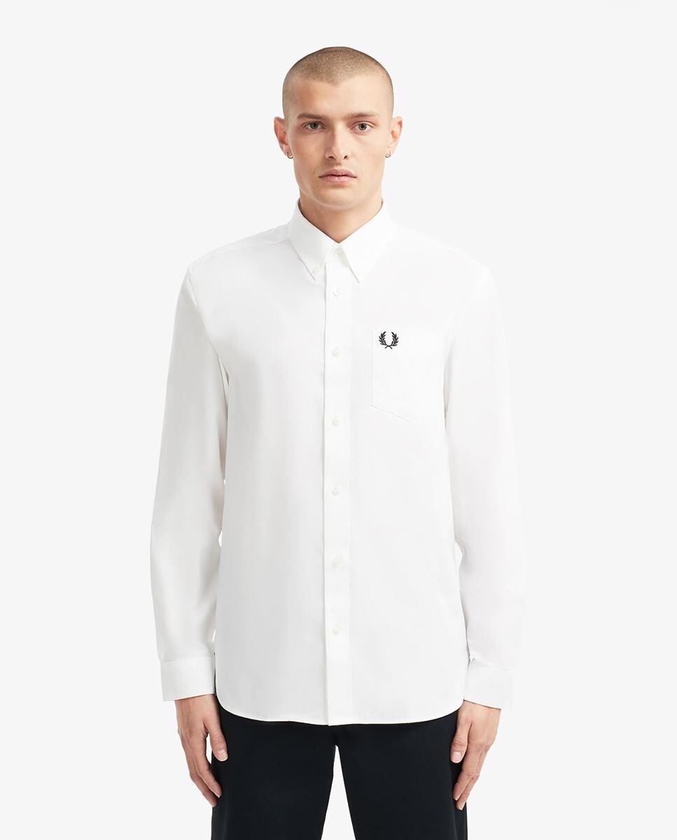 Оксфордская рубашка с воротником на пуговицах и длинными рукавами Fred Perry, белый
Оксфордская рубашка с воротником на пуговицах и длинными рукавами Fred Perry, белый