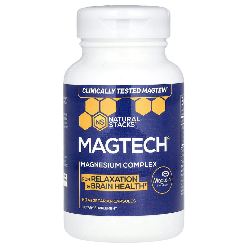 Natural Stacks, MagTech, комплекс с магнием, 200 мг, 90 вегетарианских капсул (66,6 мг в 1 капсуле)
Natural Stacks, MagTech, комплекс с магнием, 200 мг, 90 вегетарианских капсул (66,6 мг в 1 капсуле)
