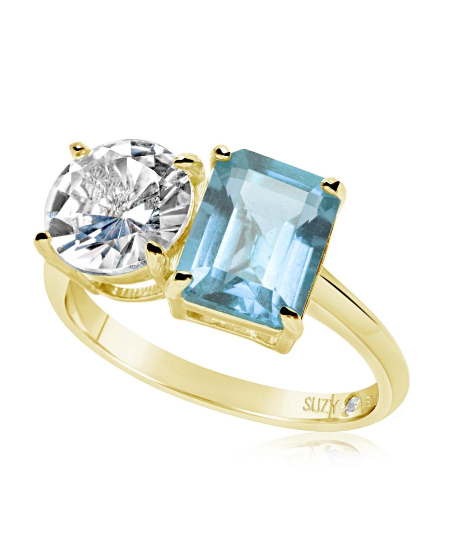 Кольцо Suzy Levian из стерлингового серебра с двумя камнями Toi et Moi Suzy Levian New York, Blue topaz / gold
Кольцо Suzy Levian из стерлингового серебра с двумя камнями Toi et Moi Suzy Levian New York, Blue topaz / gold