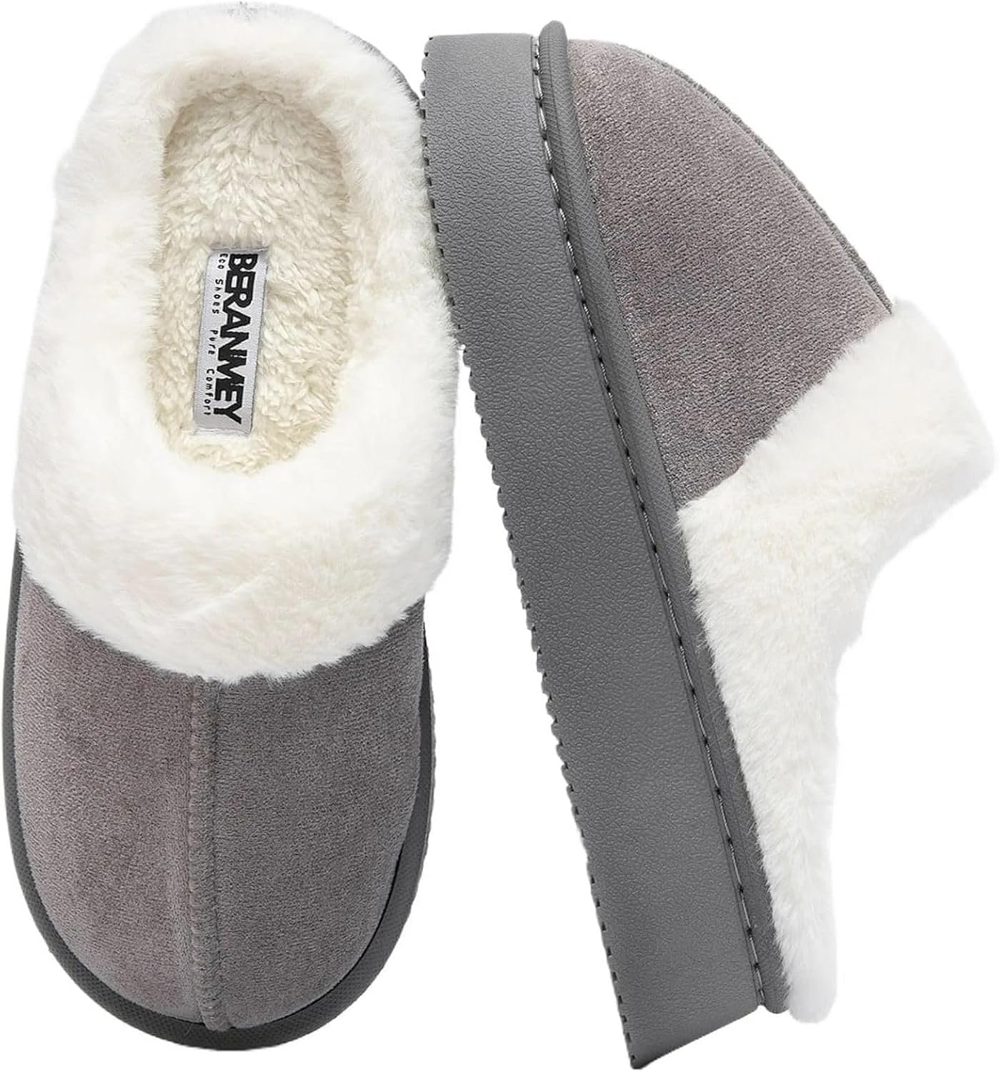 Теплые домашние тапочки с толстой подошвой для женщин и мужчин - уютные платформенные тапочки с противоскользящей подошвой, короткие носки с плюшевой подкладкой для дома и улицы Beranmey, серый
Теплые домашние тапочки с толстой подошвой для женщин и мужчин - уютные платформенные тапочки с противоскользящей подошвой, короткие носки с плюшевой подкладкой для дома и улицы Beranmey, серый