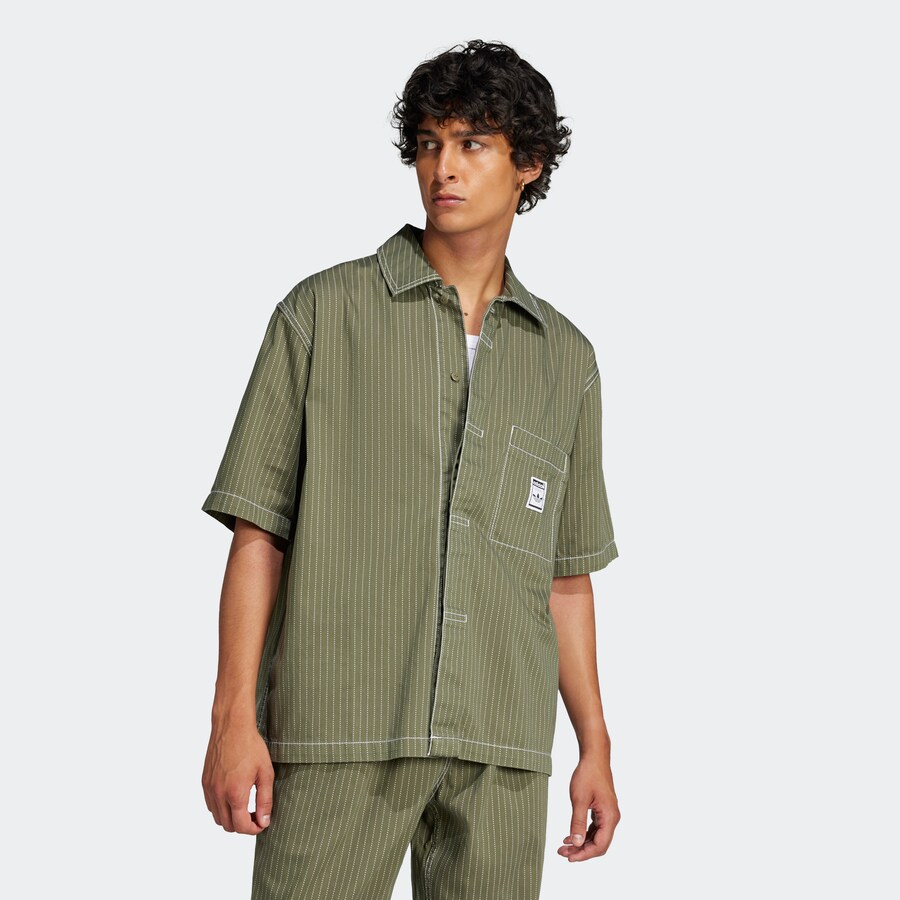 Рубашка на пуговицах ADIDAS ORIGINALS, зеленый
Рубашка на пуговицах ADIDAS ORIGINALS, зеленый