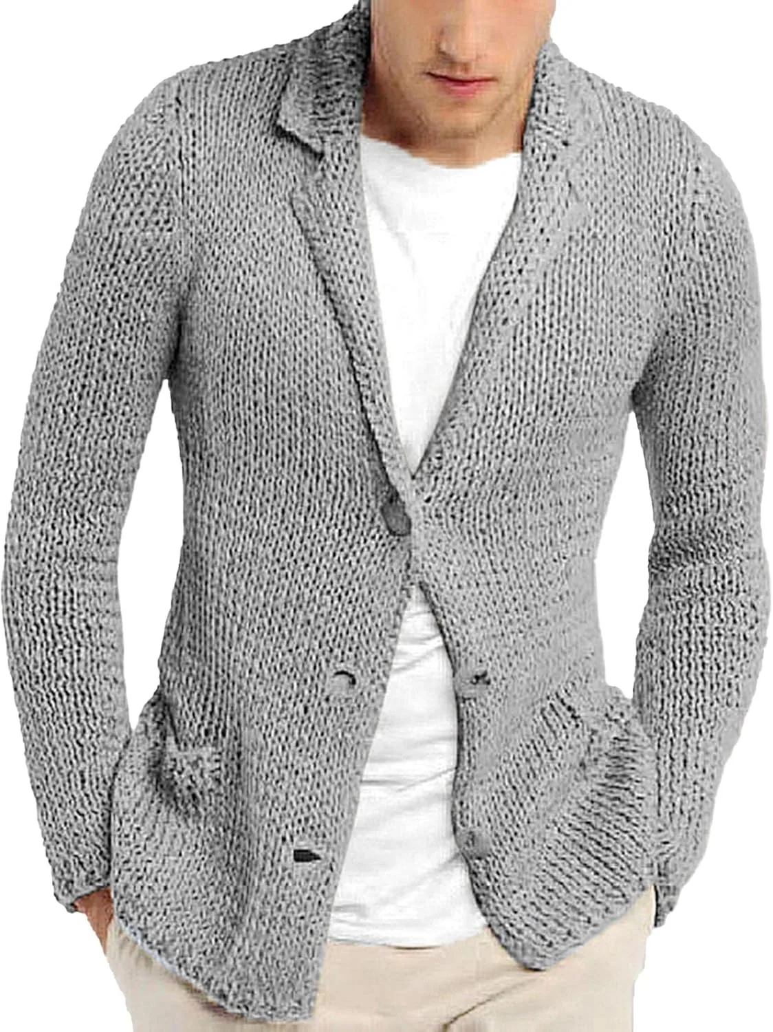 Мужской кардиган с пуговицами и воротником-шалью SWJGLITTR
Мужской кардиган с пуговицами и воротником-шалью SWJGLITTR