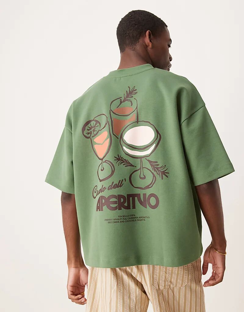 Футболка свободного кроя ASOS DESIGN суперплотного зеленого цвета с принтом напитков
Футболка свободного кроя ASOS DESIGN суперплотного зеленого цвета с принтом напитков