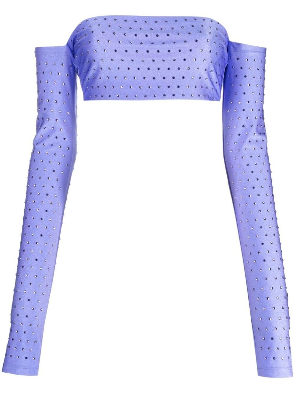 THE ANDAMANE укороченный топ со стразами, фиолетовый
THE ANDAMANE укороченный топ со стразами, фиолетовый