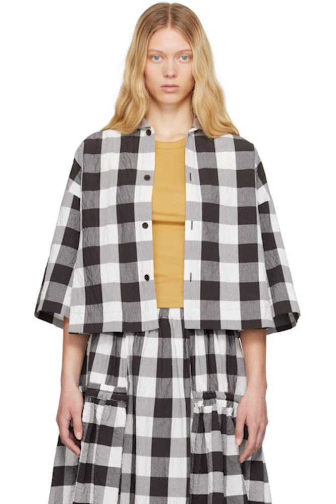 Белая и коричневая рубашка «The Camper» Toogood 
Белая и коричневая рубашка «The Camper» Toogood