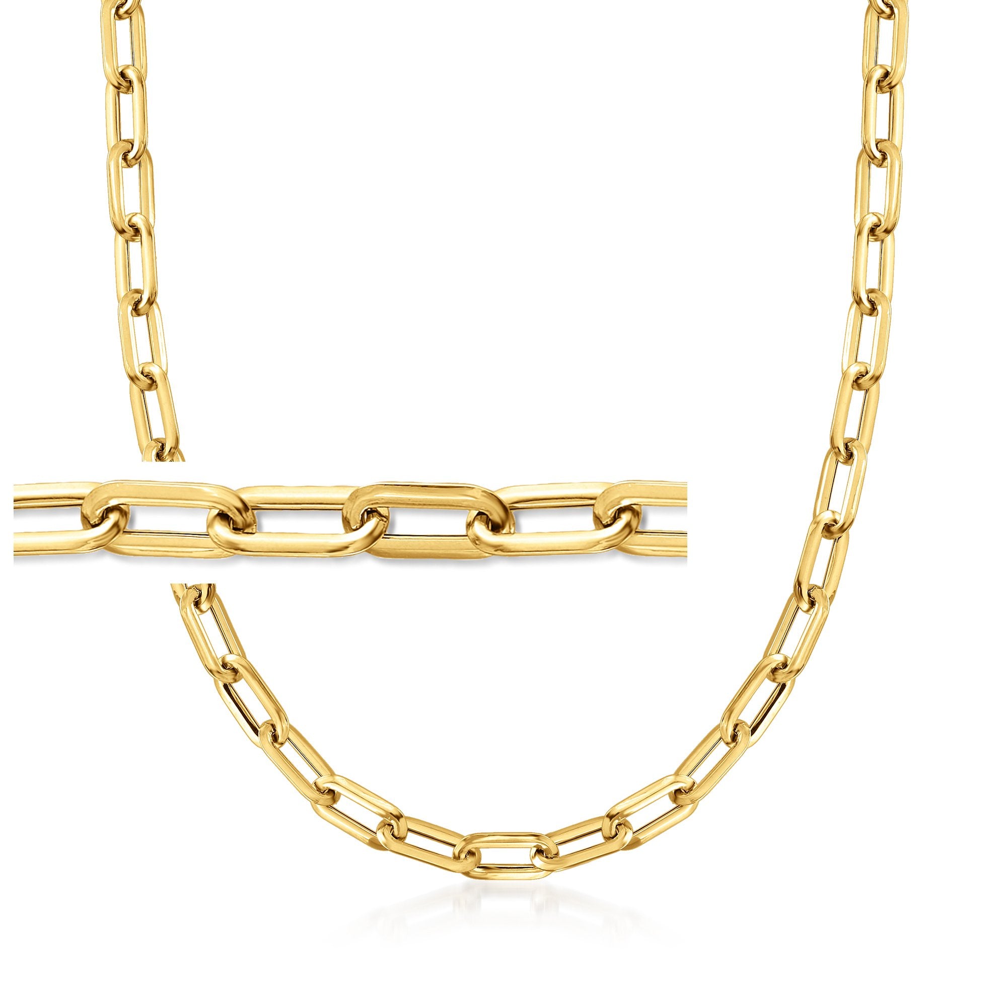 Итальянское ожерелье-скрепка Ross-Simons с желтыми звеньями 18-каратного золота Ross-Simons, 16 In
Итальянское ожерелье-скрепка Ross-Simons с желтыми звеньями 18-каратного золота Ross-Simons, 16 In