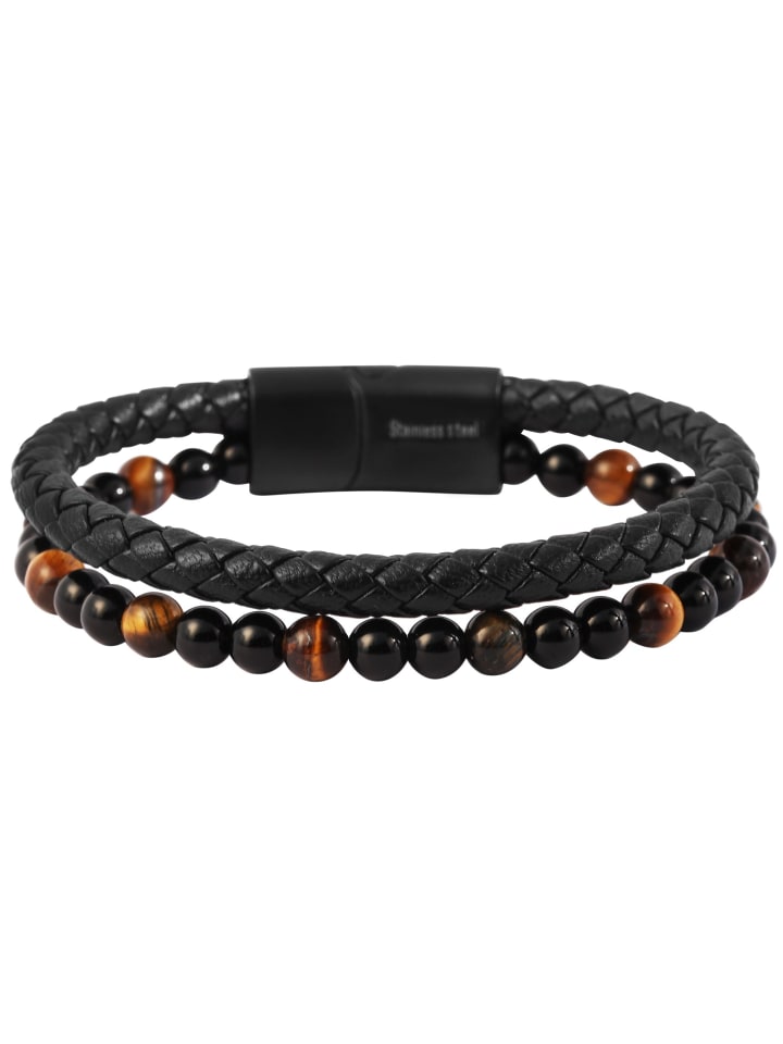 Adeliás Браслет унисекс - кожаный браслет с жемчужиной, 21 см, черный
Adeliás Браслет унисекс - кожаный браслет с жемчужиной, 21 см, черный